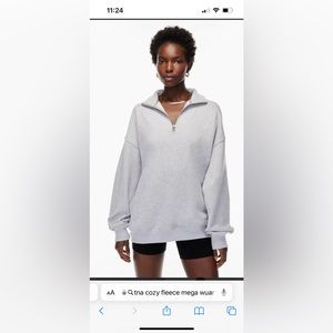 TNA cozy fleece mega quarter zip